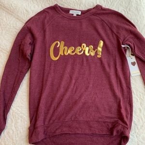 Cheers Holiday Pajama Top NWT